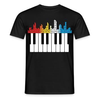 Klavier Piano Musiker Geschenk - Männer T-Shirt - Schwarz - Vorne - AI Model Male 178 light (178cm)