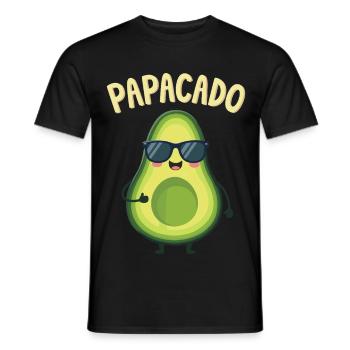 Werdender Papa & Vater, Papacado, Schwangerschaft - Männer T-Shirt - Schwarz - Vorne - AI Model Male 178 light (178cm)