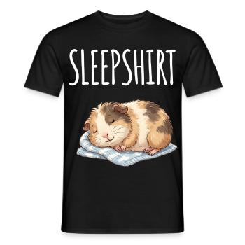 Chemise de nuit cochon d’Inde Cobaye Cobaye - T-shirt homme - noir - Devant - AI Model Male 178 light (178cm)