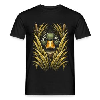 Tir au canard - T-shirt homme - noir - Devant - AI Model Male 178 light (178cm)