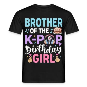 Brother Of The K-Pop Birthday Girl - Men's T-Shirt - black - Front - AI Model Male 178 light (178cm)