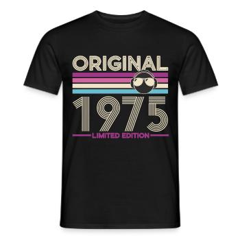 Original 1975 Limited Edition - Men's T-Shirt - black - Front - AI Model Male 178 light (178cm)