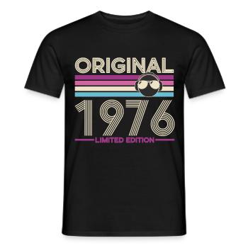 Original 1976 Limited Edition - Men's T-Shirt - black - Front - AI Model Male 178 light (178cm)