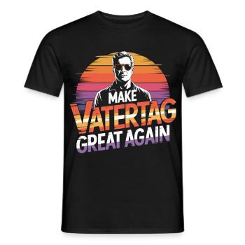 T-shirt de la fête des pères – Faites de la fête des pères une grande nouveauté - T-shirt homme - noir - Devant - AI Model Male 178 light (178cm)