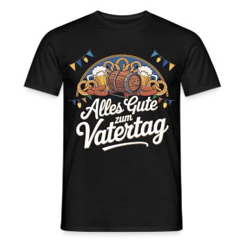 Vatertag Bier T-Shirt – Alles Gute zum Vatertag - Männer T-Shirt - Schwarz - Vorne - AI Model Male 178 light (178cm)