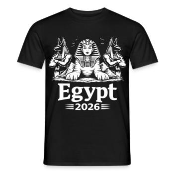 Sphinx Kleopatra Anubis Egypt 2026 Mystik - Männer T-Shirt - Schwarz - Vorne - AI Model Male 178 light (178cm)