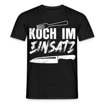 Küchenchef KOCH IM EINSATZ Lustiges - Männer T-Shirt - Schwarz - Vorne - AI Model Male 178 light (178cm)
