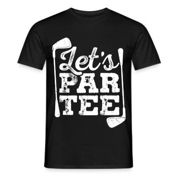 Let s Par Tee Golf - Männer T-Shirt - Schwarz - Vorne - AI Model Male 178 light (178cm)