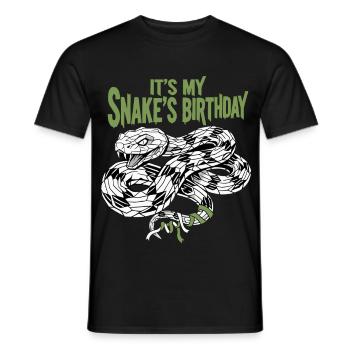 Reptiles d’anniversaire serpent - T-shirt homme - noir - Devant - AI Model Male 178 light (178cm)