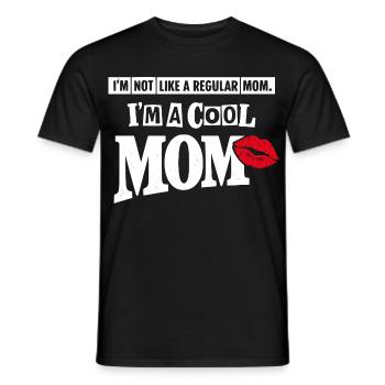 Cool Mom Shirt – Funny Kiss Mothers Day Gift - Men's T-Shirt - black - Front - AI Model Male 178 light (178cm)