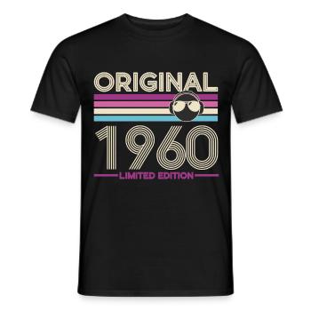 Limited Edition 1960 Retro Original - Men's T-Shirt - black - Front - AI Model Male 178 light (178cm)