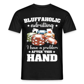 Poker Poker Players - Men's T-Shirt - black - Front - AI Model Male 178 light (178cm)