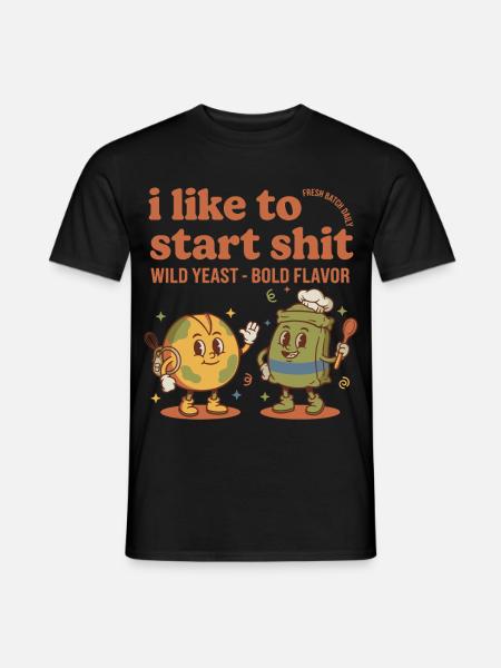 Sourdough Starter Jar Era Bread Baking Baker - Männer T-Shirt - Schwarz
