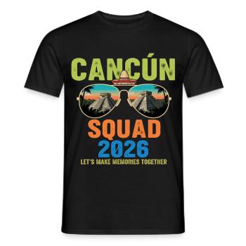 Cancun Squad 2026 Vacation - Men's T-Shirt - black - Front - AI Model Male 178 light (178cm)