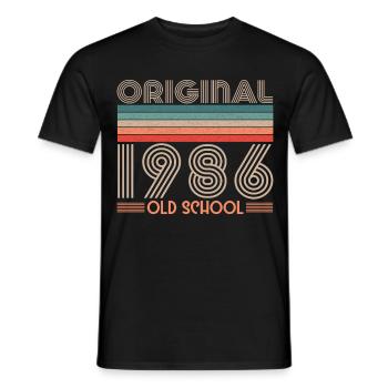 40e anniversaire original de l’old school de 1986 - T-shirt homme - noir - Devant - AI Model Male 178 light (178cm)