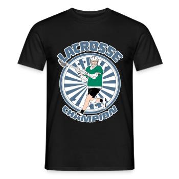 Joueur de crosse - T-shirt homme - noir - Devant - AI Model Male 178 light (178cm)