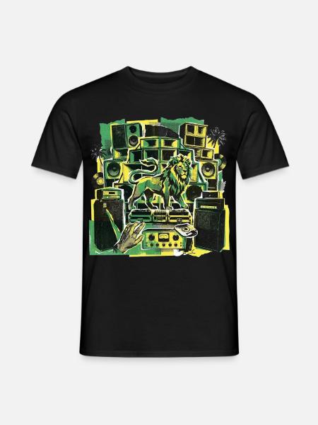 Roots Dub Reggae Soundsystem - Männer T-Shirt - Schwarz
