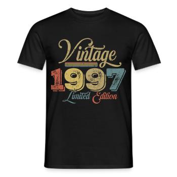Millésime 1997 - T-shirt homme - noir - Devant - AI Model Male 178 light (178cm)