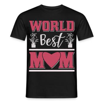 Weltbestes Muttertagsgeschenkhemd - Männer T-Shirt - Schwarz - Vorne - AI Model Male 178 light (178cm)