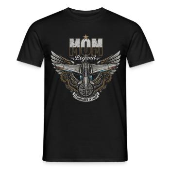 Maman Légende Aéronautique - Männer T-Shirt - Schwarz - Vorne - AI Model Male 178 light (178cm)