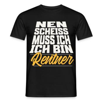 Rentner - Männer T-Shirt - Schwarz - Vorne - AI Model Male 178 light (178cm)
