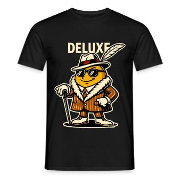 Deluxe Dapper Feather guy - Men's T-Shirt - black - Front - AI Model Male 178 light (178cm)
