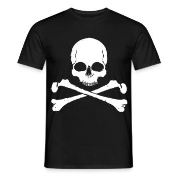 Schädelkreuz Muster Totenkopf - Männer T-Shirt - Schwarz - Vorne - AI Model Male 178 light (178cm)