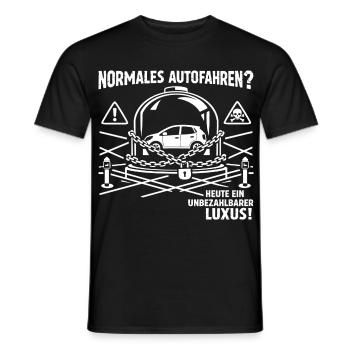 Normales Autofahren ? - Männer T-Shirt - Schwarz - Vorne - AI Model Male 178 light (178cm)