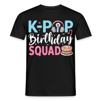 Équipe d’anniversaire K-Pop - T-shirt homme - noir - Devant - AI Model Male 178 light (178cm)