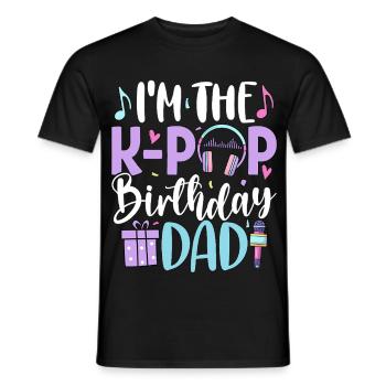 Je suis le papa d’anniversaire de K Pop - T-shirt homme - noir - Devant - AI Model Male 178 light (178cm)