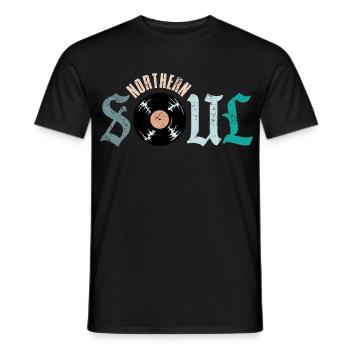 Northern Soul Music Vinyl - Männer T-Shirt - Schwarz - Vorne - AI Model Male 178 light (178cm)