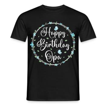 Happy Birthday Opa Geburtstag Geschenk - Männer T-Shirt - Schwarz - Vorne - AI Model Male 178 light (178cm)