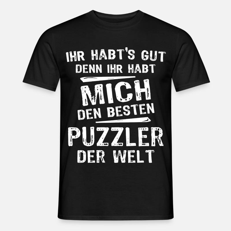 Puzzler - Männer T-Shirt - Schwarz