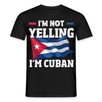 Cuba Pride & Home - Design du drapeau de Cuba - T-shirt homme - noir - Devant - AI Model Male 178 light (178cm)
