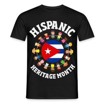 Cuba Pride & Home - Design du drapeau de Cuba - T-shirt homme - noir - Devant - AI Model Male 178 light (178cm)
