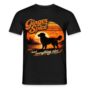 Great Retro 70s: Ginger Spice & Everything Nice - Men's T-Shirt - black - Front - AI Model Male 178 light (178cm)