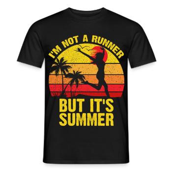 Sunset Sprint Kein Läufer - Männer T-Shirt - Schwarz - Vorne - AI Model Male 178 light (178cm)