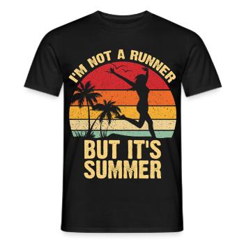 Not a Runner But It's Summer - Men's T-Shirt - black - Front - AI Model Male 178 light (178cm)
