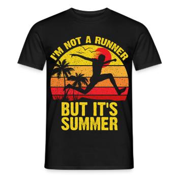 Not a Runner, But It's Summer - Men's T-Shirt - black - Front - AI Model Male 178 light (178cm)