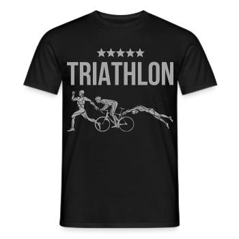 Triathlon - Men's T-Shirt - black - Front - AI Model Male 178 light (178cm)
