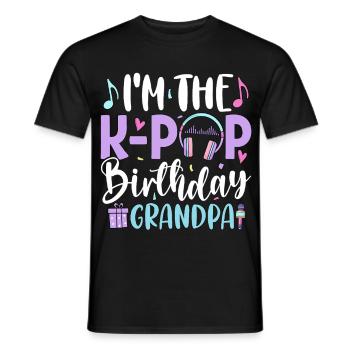 I'm The K Pop Birthday Grandpa - Men's T-Shirt - black - Front - AI Model Male 178 light (178cm)