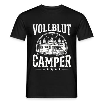 Camper Shirt for Real Camping Fans - Men's T-Shirt - black - Front - AI Model Male 178 light (178cm)
