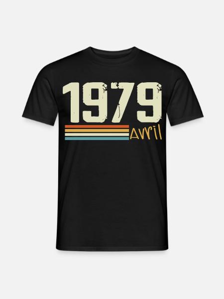Born in April 1979 - Men's T-Shirt - black