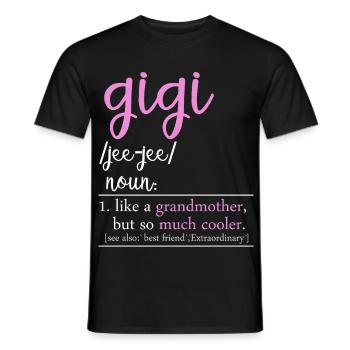 Chemise Grandma Drôle Gigi Definition - T-shirt homme - noir - Devant - AI Model Male 178 light (178cm)