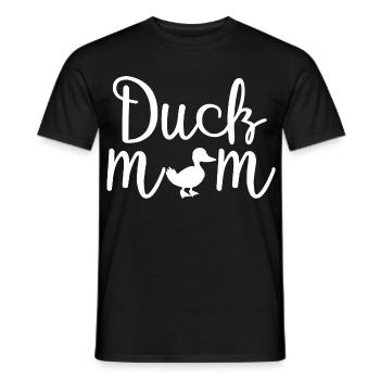Duck Mom Cute Funny Shirt - Men's T-Shirt - black - Front - AI Model Male 178 light (178cm)