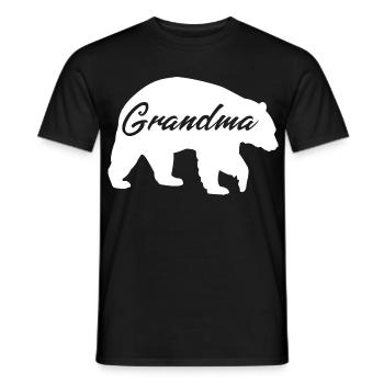 Chemise cadeau mignonne Grand-mère Ours - T-shirt homme - noir - Devant - AI Model Male 178 light (178cm)