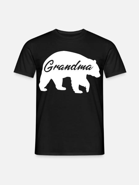 Grandma Bear süßes Geschenkhemd - Männer T-Shirt - Schwarz