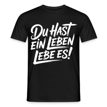 Du hast nur ein Leben – Lebe es - Männer T-Shirt - Schwarz - Vorne - AI Model Male 178 light (178cm)
