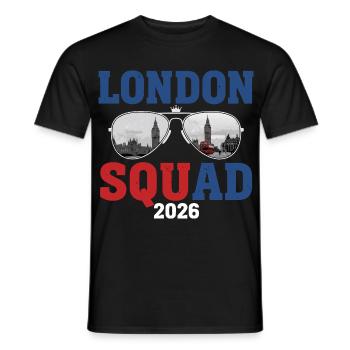 Équipe de Londres 2026 - T-shirt homme - noir - Devant - AI Model Male 178 light (178cm)