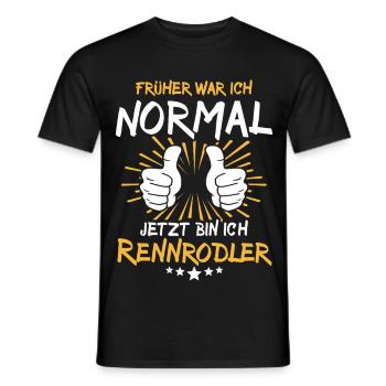 Rennrodler Spruch - Männer T-Shirt - Schwarz - Vorne - AI Model Male 178 light (178cm)